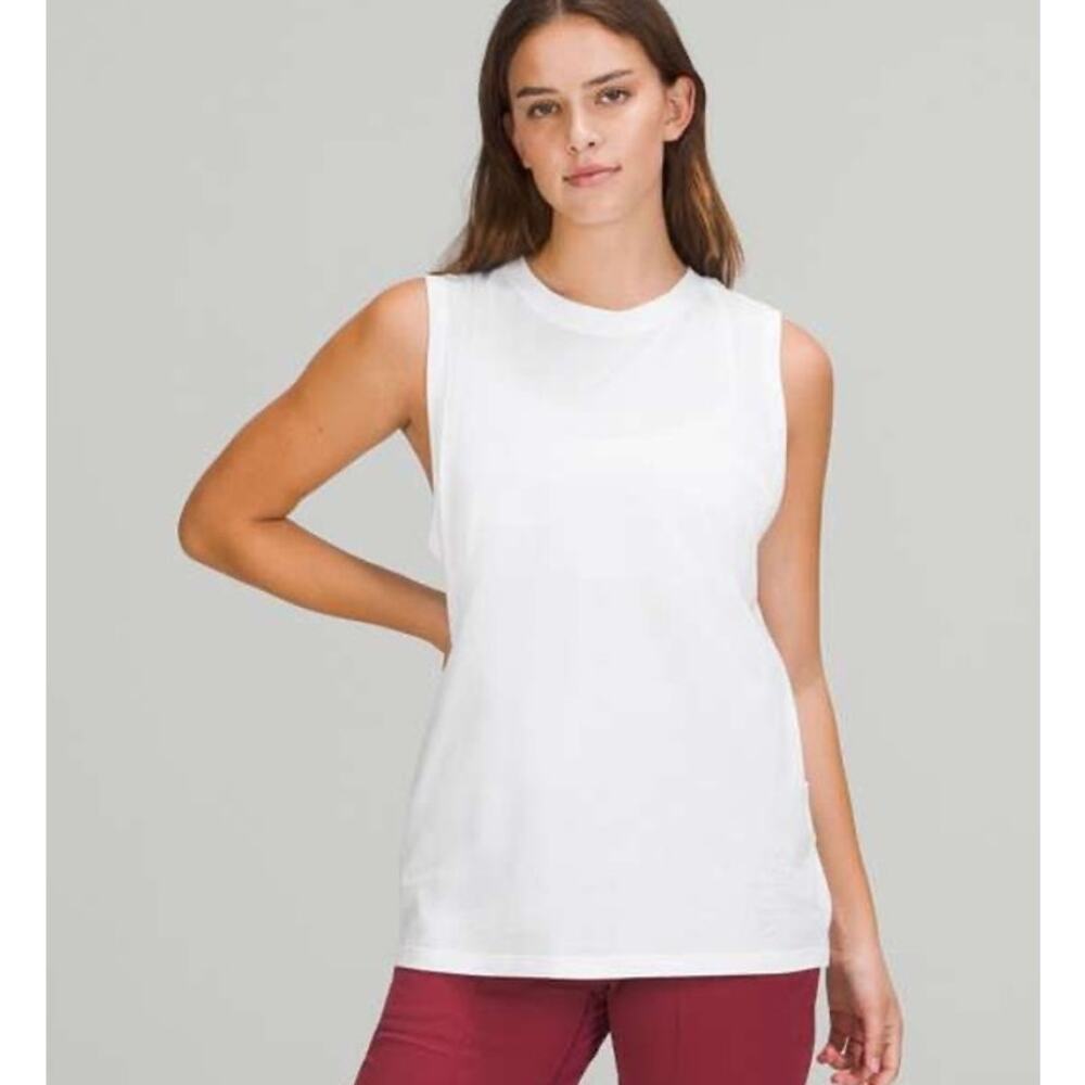 Lululemon All Yours Tank White Tank Top Size 2/4